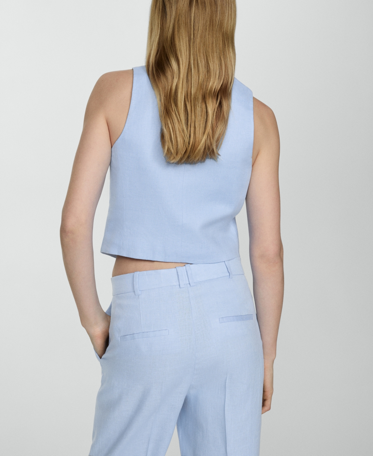 Mango Women's Linen Suit Vest
