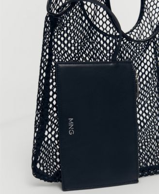 ☆EMIS☆ MESH SHOPPER BAGNAVY m1037_1334896 MANGO Women's Mesh Pattern Shopper Bag - Macy's