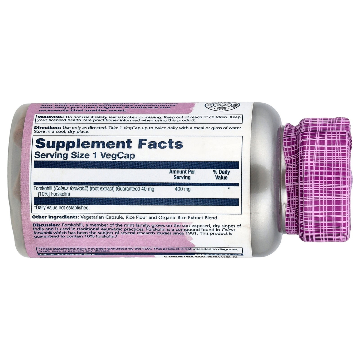 Solaray Super Forskohlii Root Extract 400 mg - VegCaps - Assorted Pre-pack (See Table 9