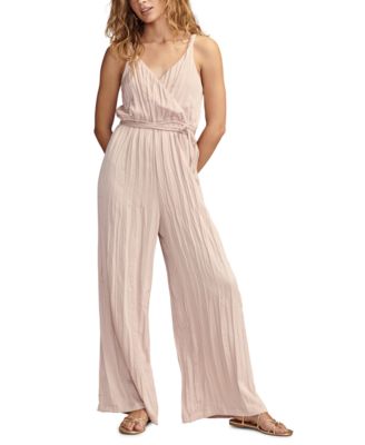 Lucky Brand - Women's Pleated Satin Jumpsuit