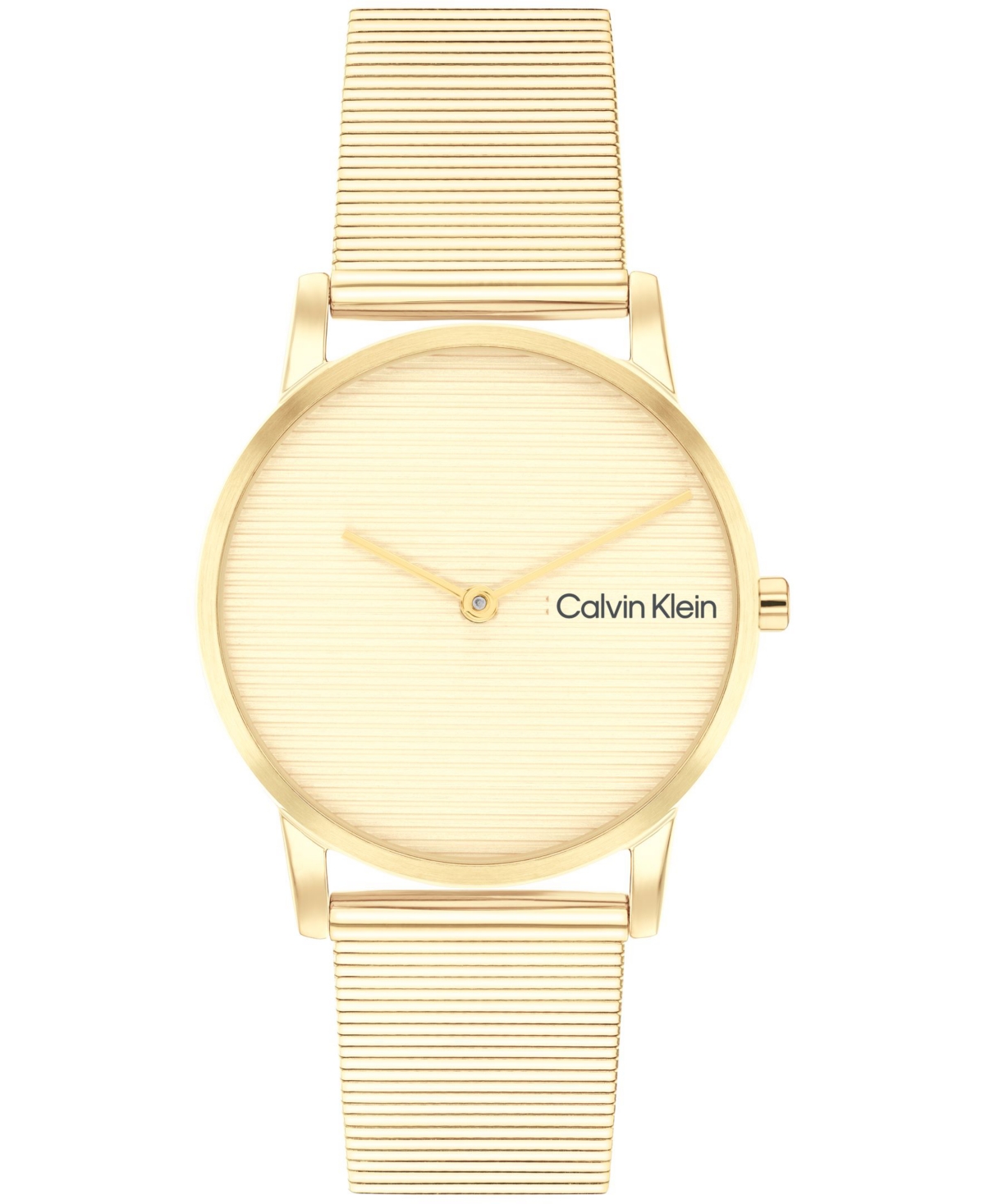 Women's Ck Feel Gold-Tone Stainless Steel Mesh Watch 30mm - Gold