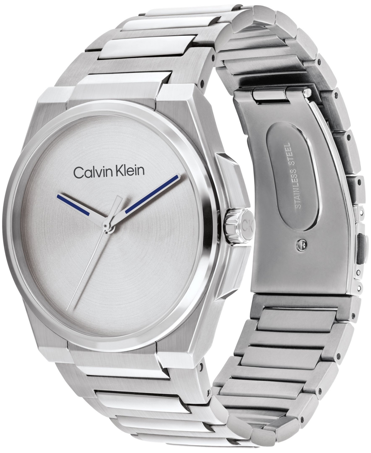 Shop Calvin Klein Men's Meta-minimal Silver Stainless Steel Watch 41mm