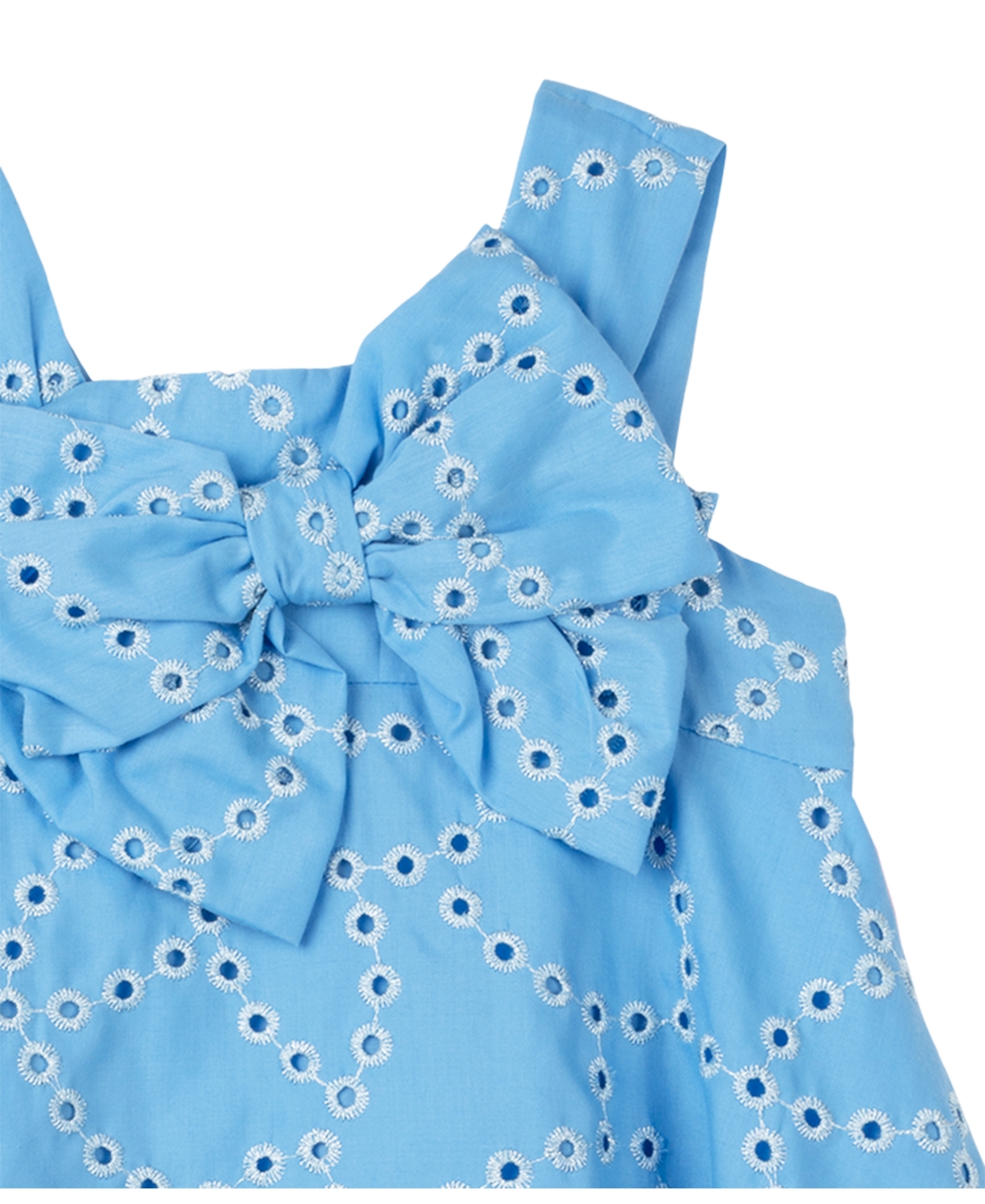 Shop Rare Editions Toddler & Little Girls Eyelet Dress In Blue