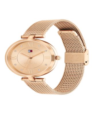 Women's Quartz Rose Gold-Tone Stainless Steel Mesh Watch 34mm