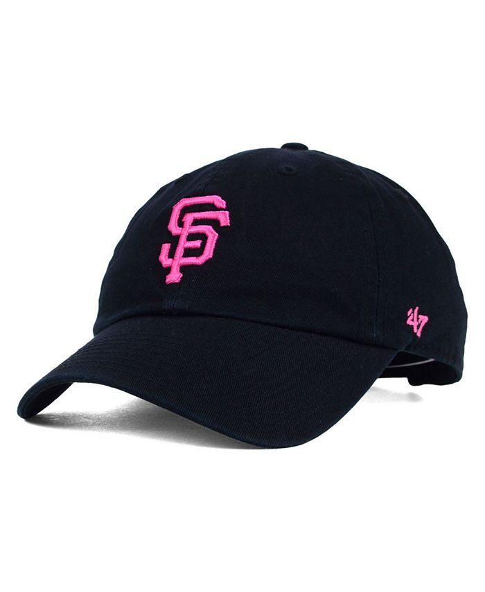 47 Brand San Francisco Giants Pink CLEAN UP Strapback Cap - Macy's