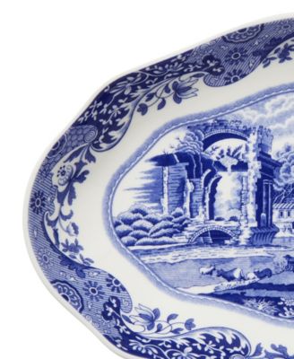 Blue Italian Pickle Dishes, Set of 2
