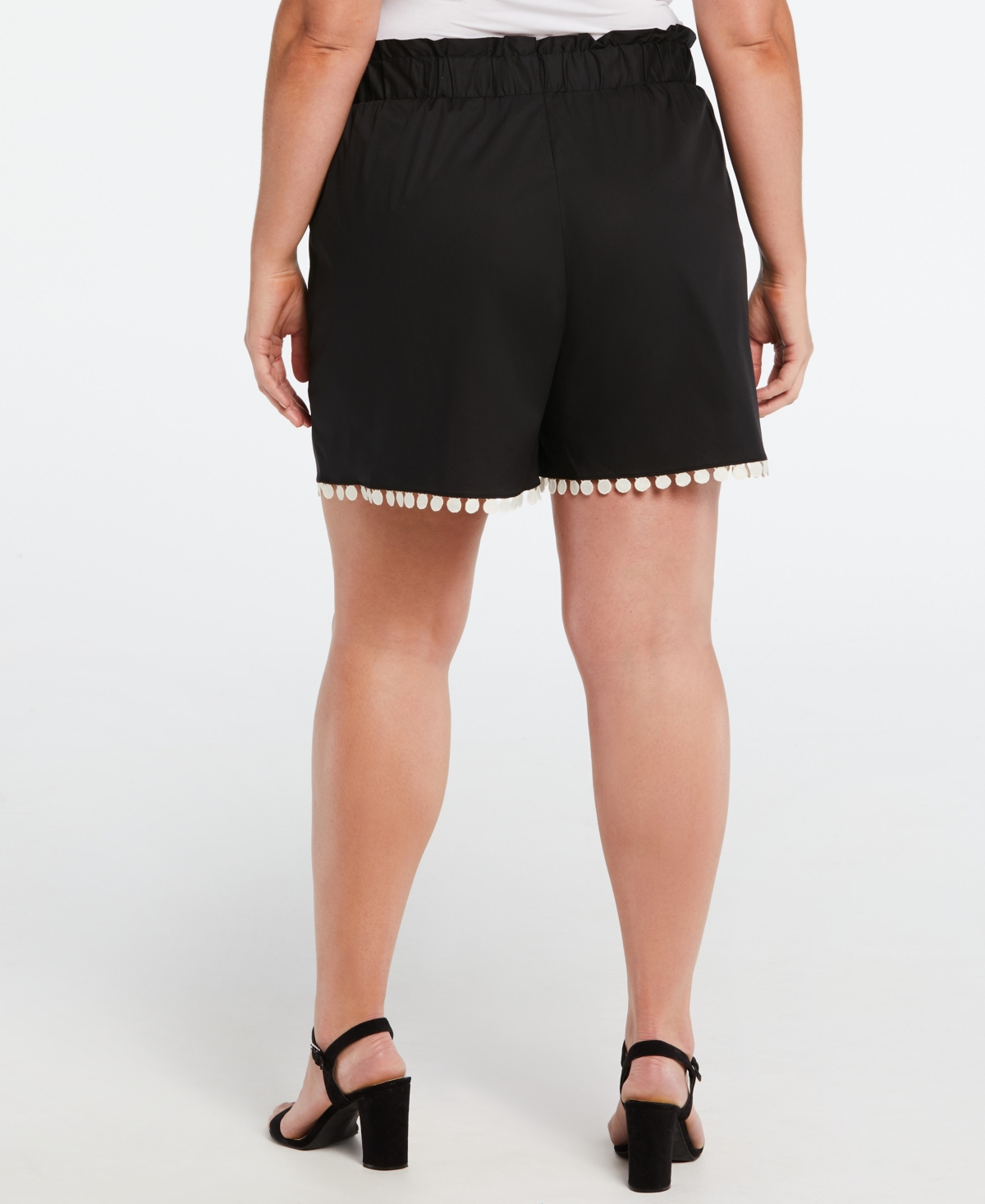 Shop Ella Rafaella Plus Size Pull-on Short In Black