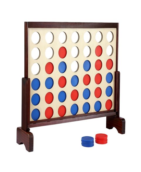 Детские настольные игры Trimate Giant Wooden Connect 4 2-Player Board Game, 42 Pieces, Ages 12+