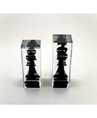 Lucite 17-Inch Lucite Chess Set