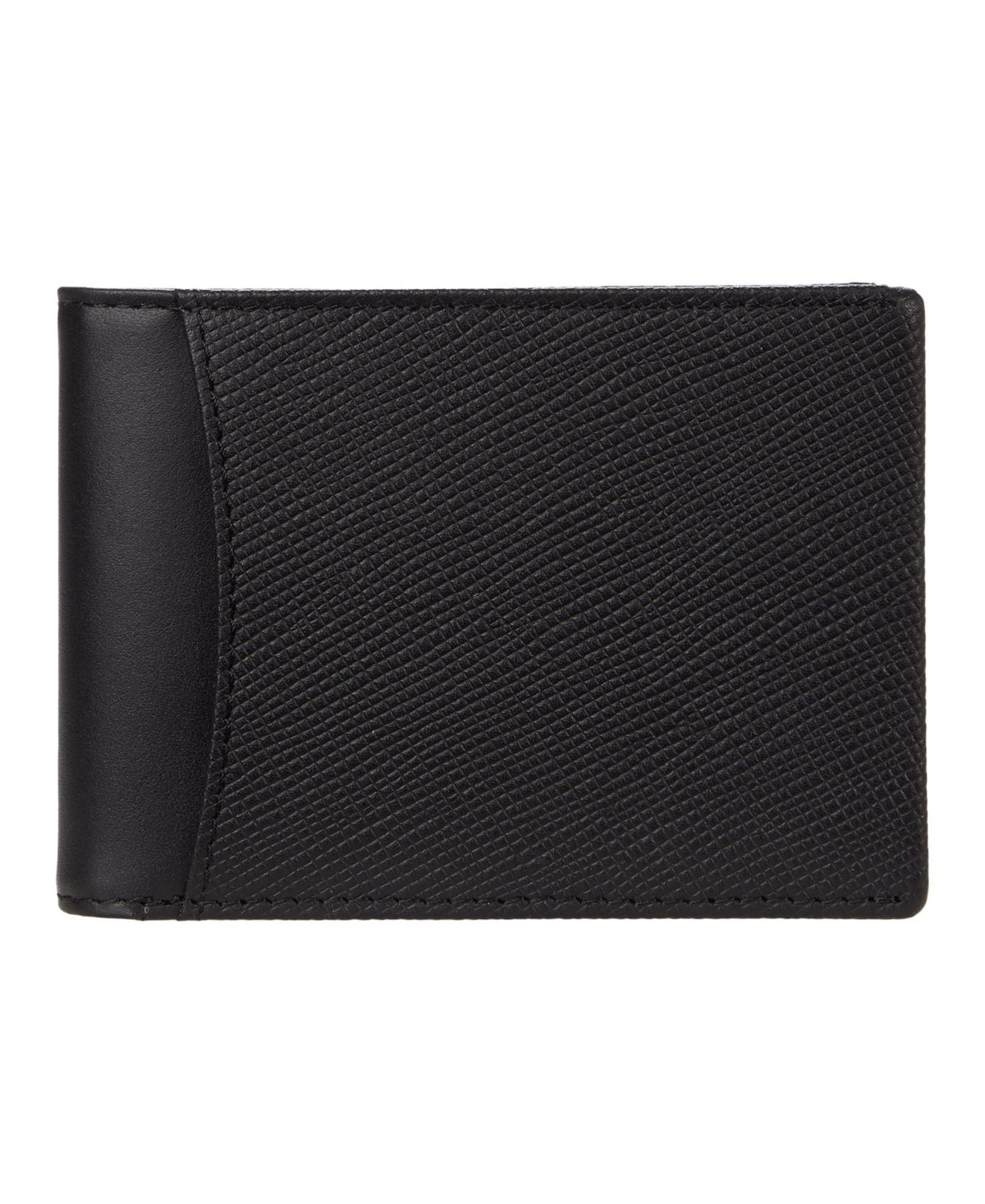Saffiano Hall Pass Bifold Wallet w/ Rfid - Black