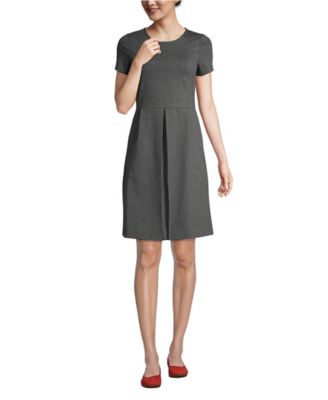 Women's Short Sleeve Ponte Dress Top of Knee