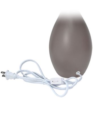 Essentix 18.11" Traditional Standard Ceramic Dewdrop Table Desk Lamp with Matching Fabric Shade 