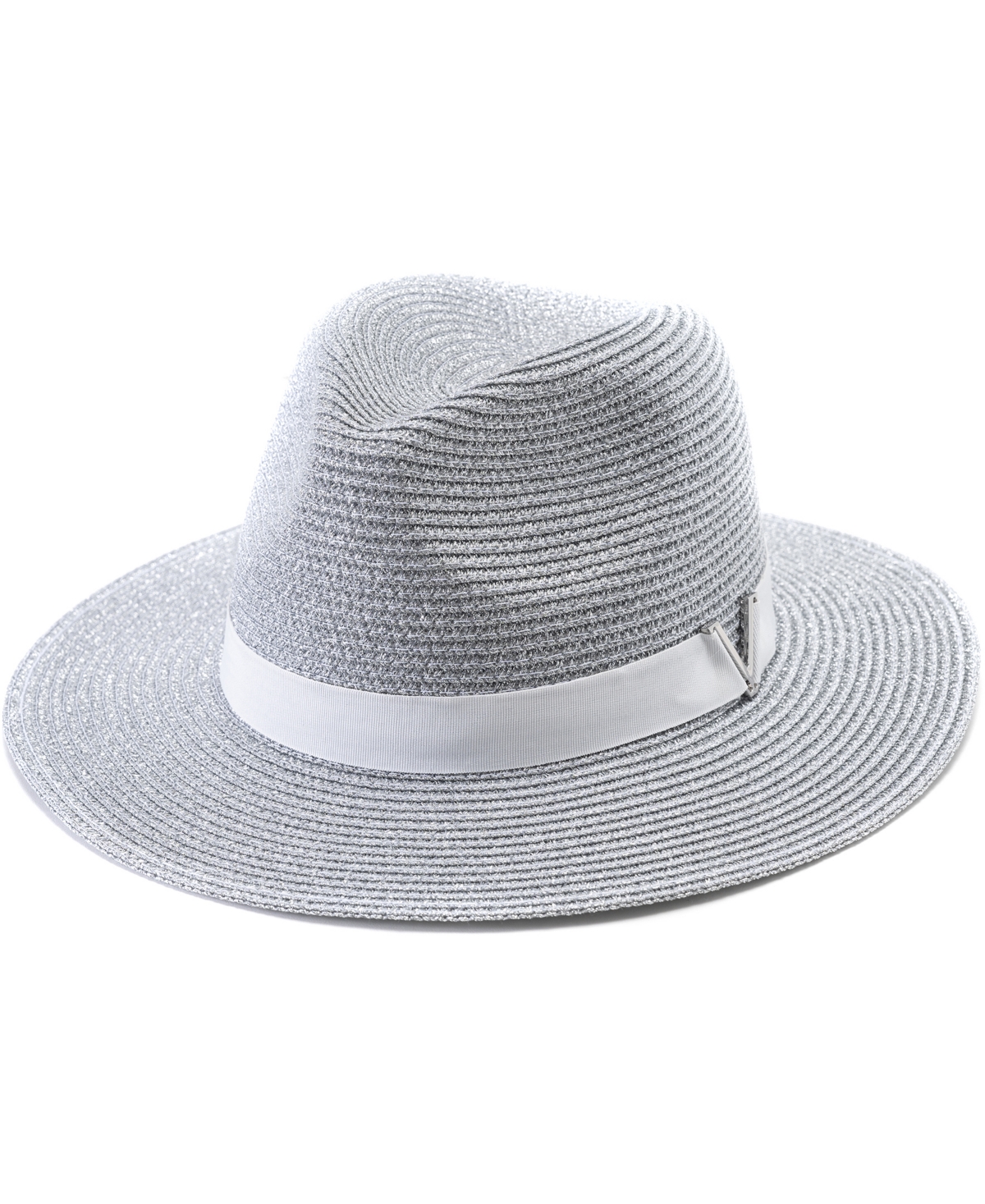 Shop Vince Camuto All Over Shine Panama Hat In Silver