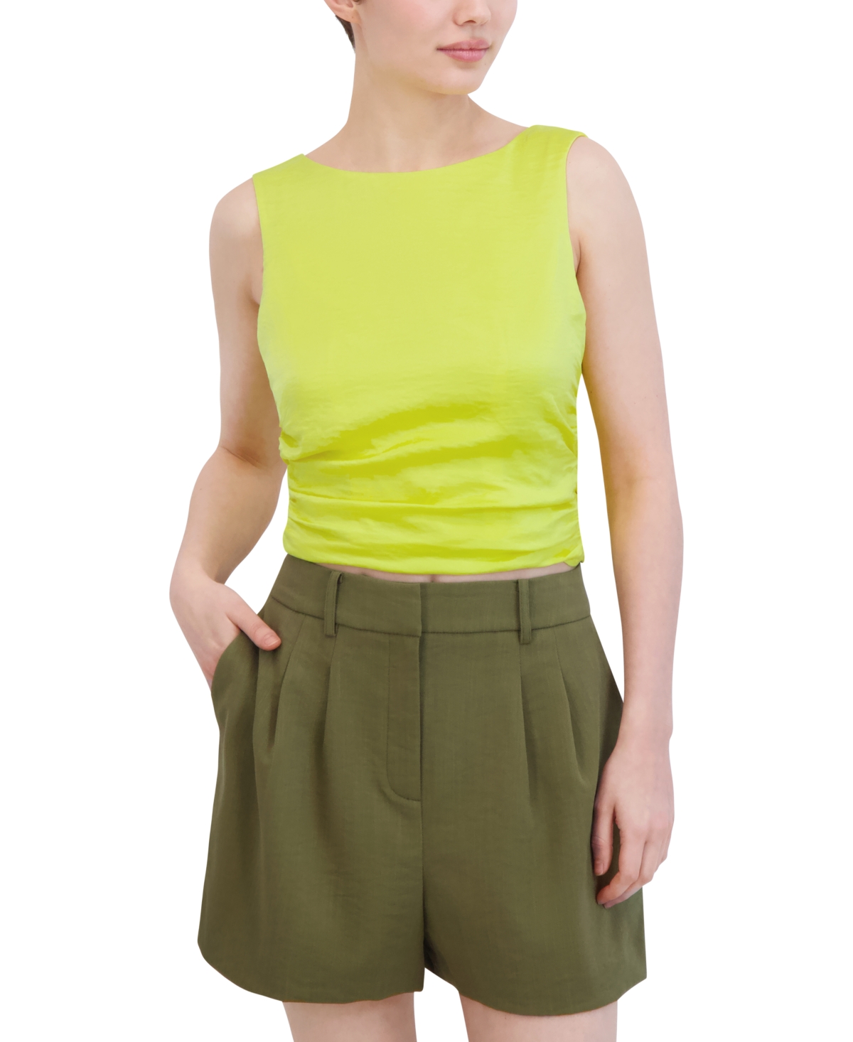Women's Wrap-Back Sleeveless Top - Yellow