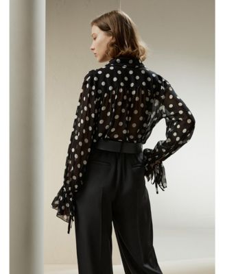 Women's Polka Dots Georgette Blouse