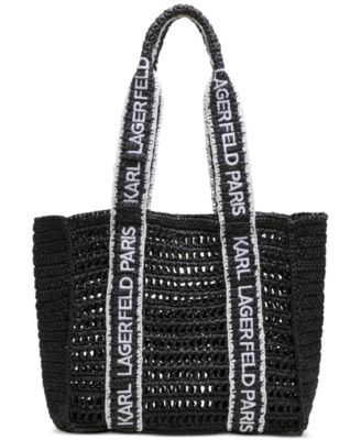 KARL LAGERFELD PARIS - Antibes Woven Straw Large Tote