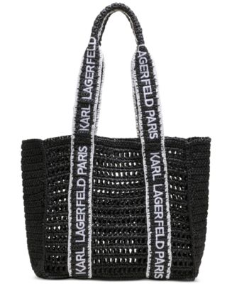 KARL LAGERFELD PARIS Antibes Woven Straw Large Tote - Macy display picture 1