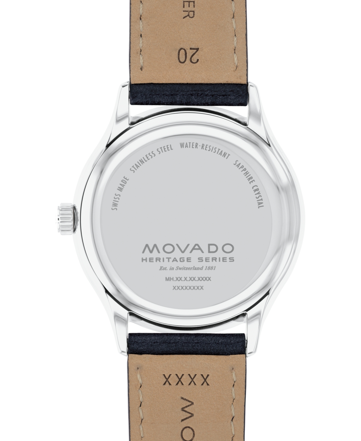 Shop Movado Men's Swiss Calendoplan Blue Leather Strap Watch 40mm