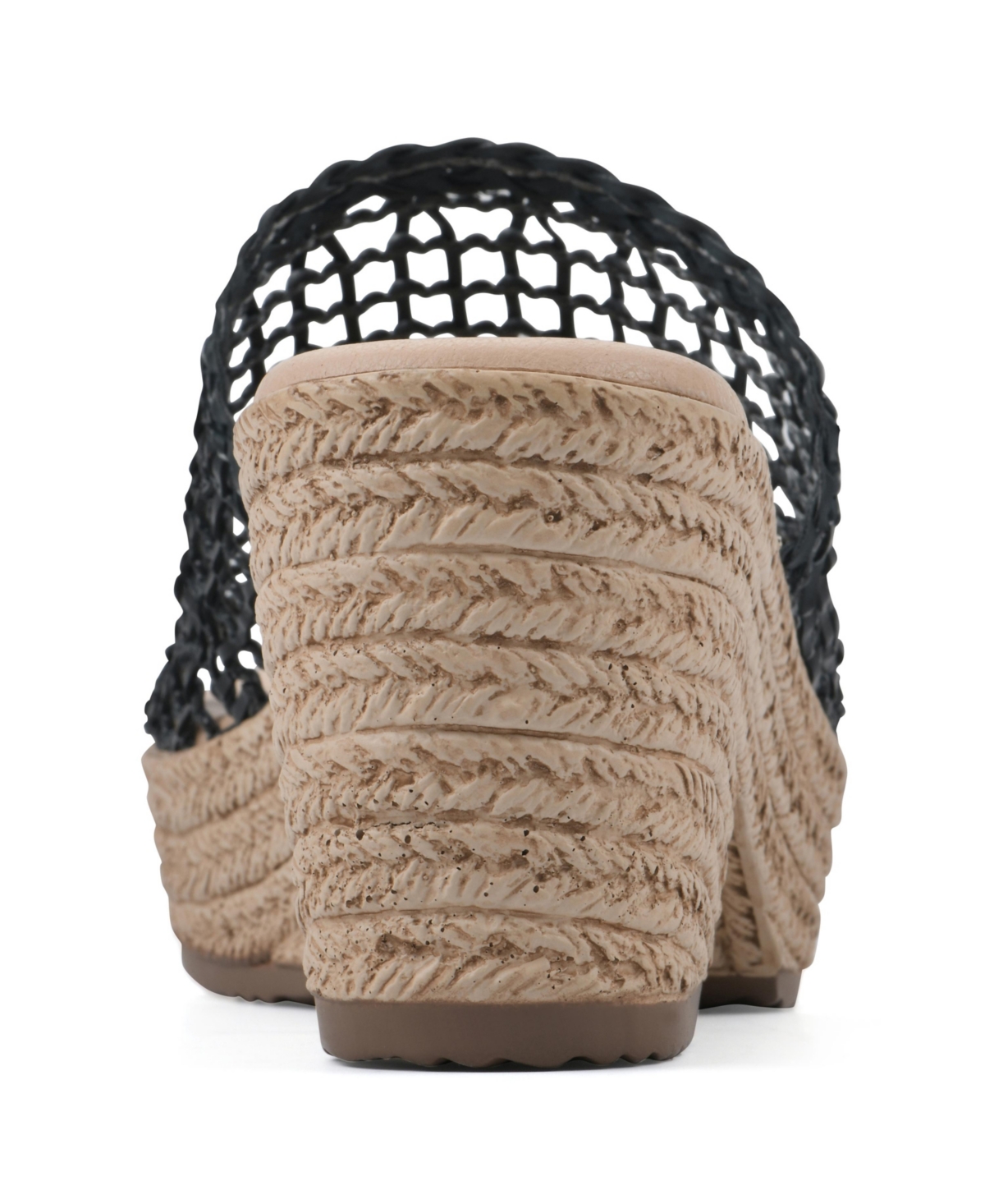 Cliffs by White Mountain Women's Biankka Platform Comfort Sandal - Black Woven- Polyurethane