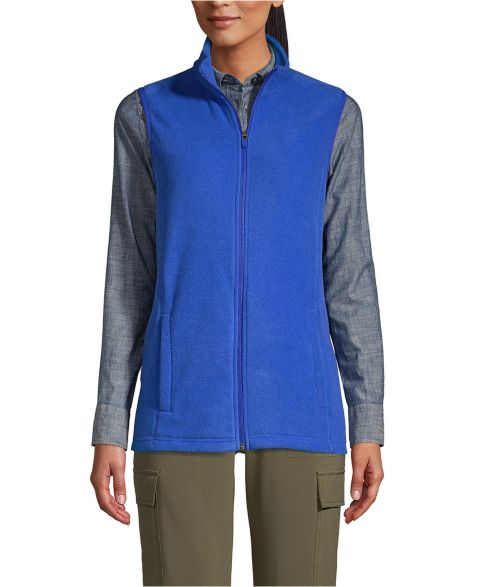 Женский жилет Lands' End Thermacheck 100 Fleece Vest, цвет: Тёмный кобальтовый синий
