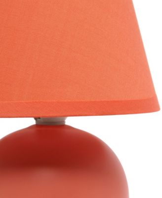 Nauru 8.66" Traditional Petite Ceramic Orb Bedside Table Desk Lamp Two Pack Set, Tapered Drum Fabric Shade 