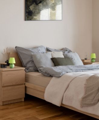 Nauru 8.66" Traditional Petite Ceramic Orb Bedside Table Desk Lamp Two Pack Set, Tapered Drum Fabric Shade 