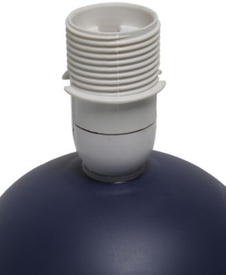 Nauru 8.66" Traditional Petite Ceramic Orb Bedside Table Desk Lamp with Tapered Drum Fabric Shade