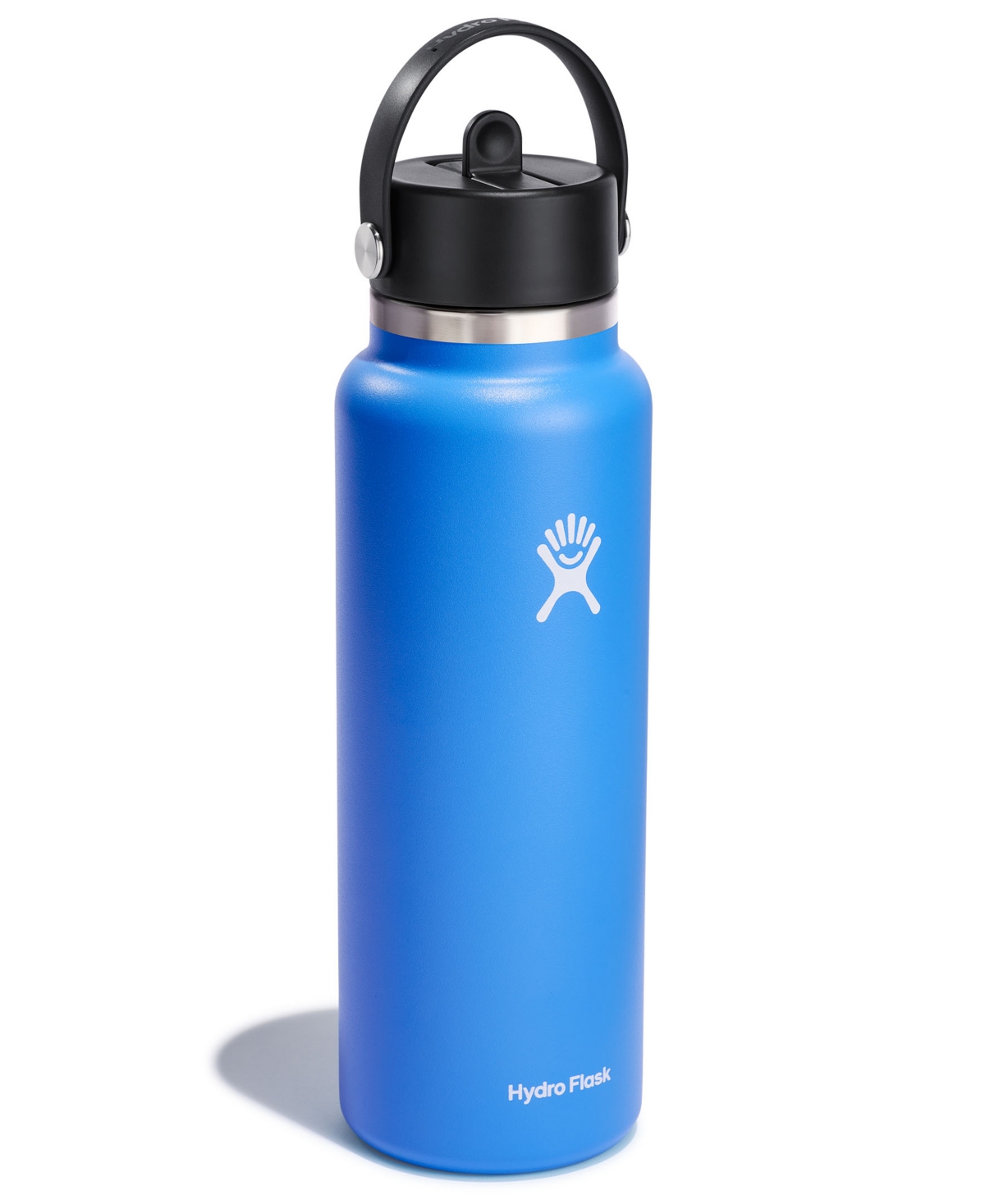 Hydro Flask 40-ounce Wide Mouth Flex Straw Cap Water Bottle In Blue