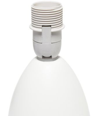 Nauru 9.45" Traditional Petite Ceramic Oblong Bedside Table Desk Lamp with Tapered Drum Fabric Shade 