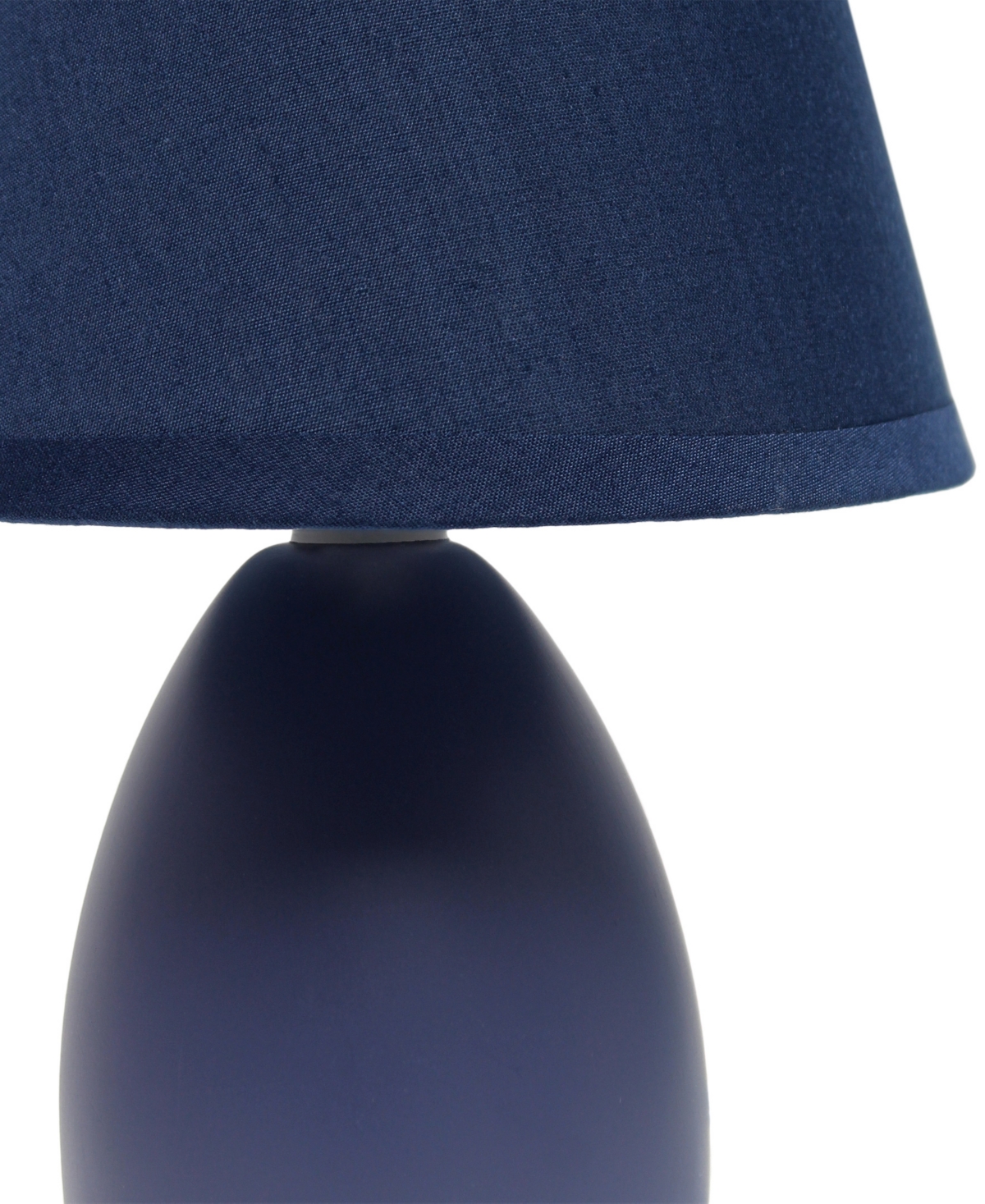 Shop Creekwood Home Nauru 9.45" Traditional Petite Ceramic Oblong Bedside Table Desk Lamp With Tapered Drum Fabric Shade In Purple