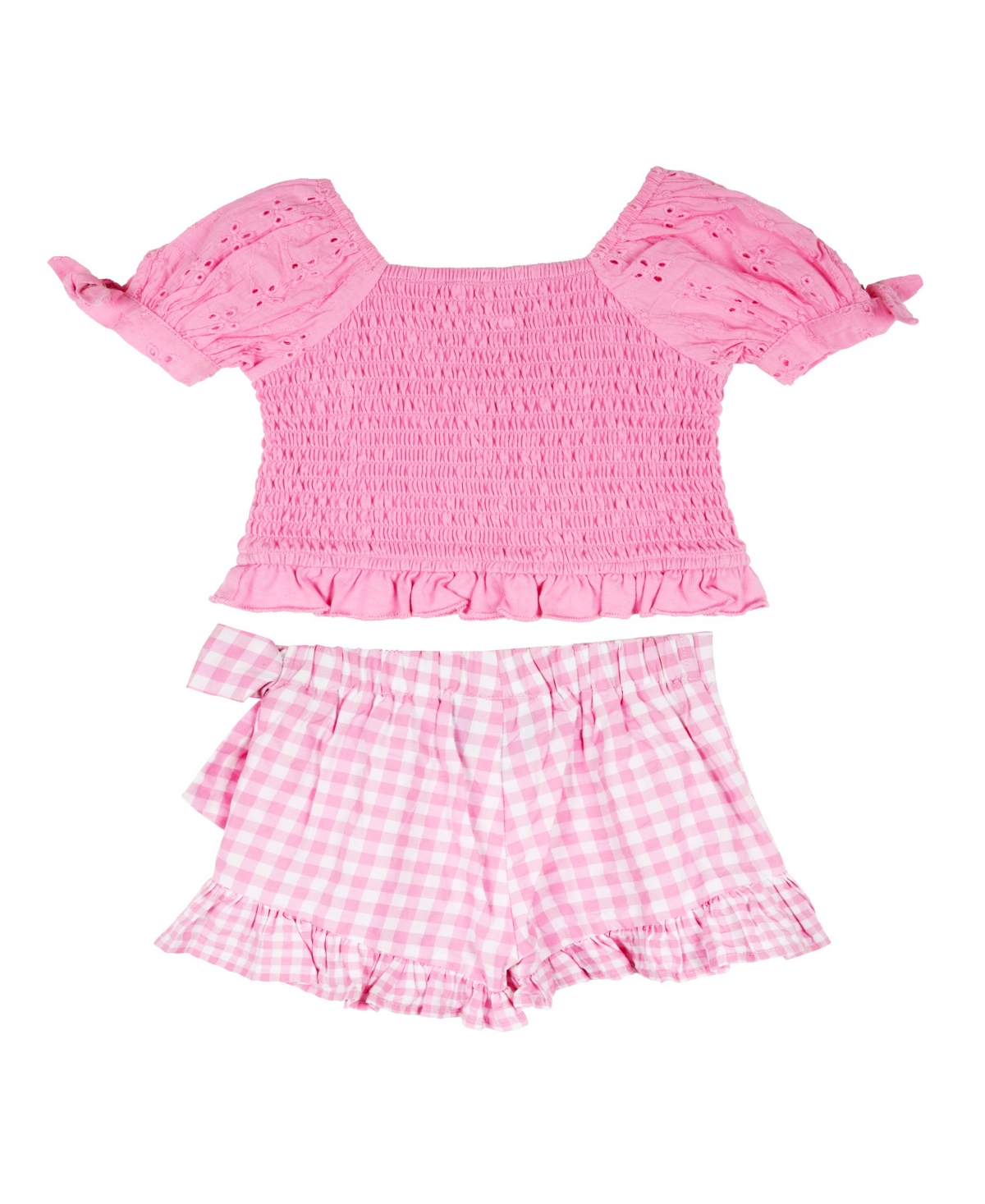 Shop Rare Editions Baby Girl Seersucker Skort Set In Pink
