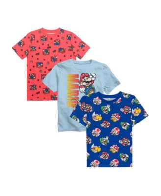 Hybrid Kids' Super Mario Bros T Shirt Collection In Red