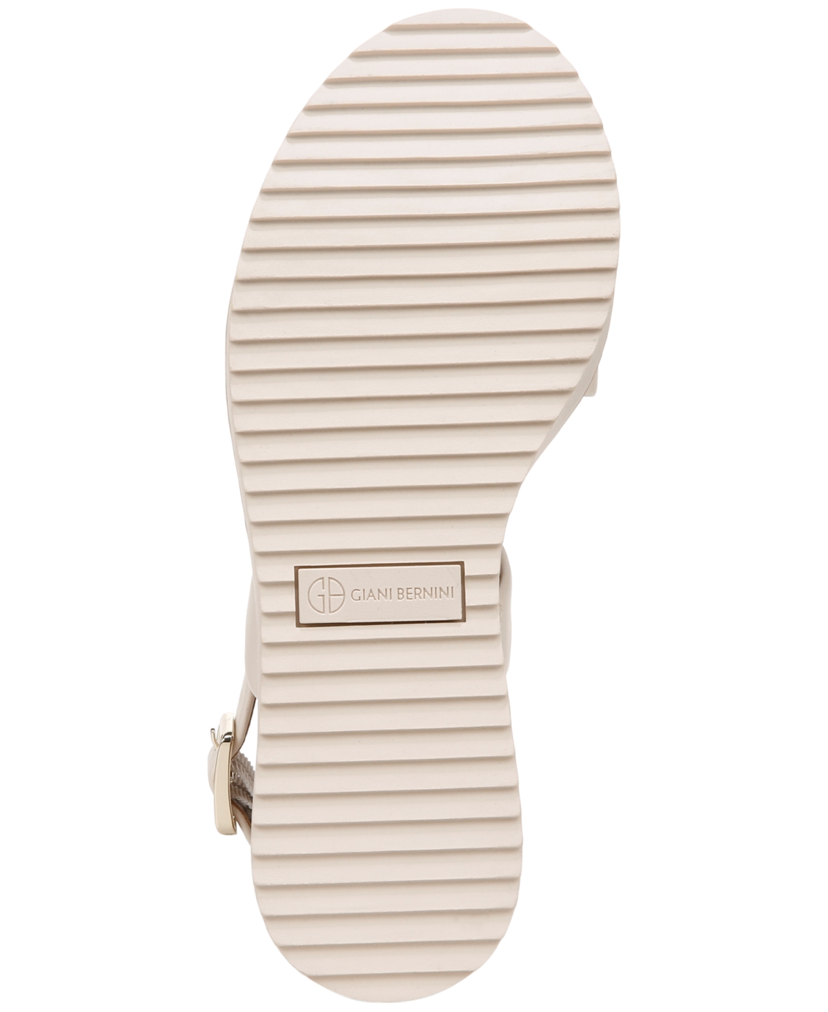 Shop Giani Bernini Women's Cessey Memory Foam Flatform Wedge Sandals, Created For Macy's In Bisque