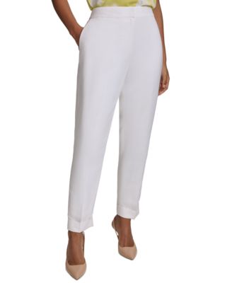Calvin Klein - Women's Cuffed Ankle High-Rise Pants
