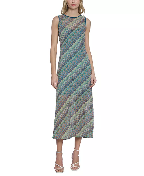 women's sleeveless crochet maxi dress