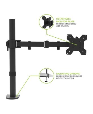 DML1000 Fully Adjustable Single Arm Desktop Monitor Mount