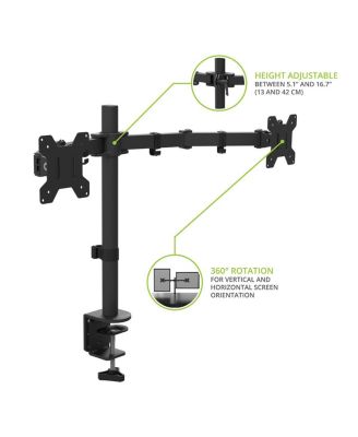 Fully Adjustable Dual Arm Desktop Mount  DML2000 Monitor Mount