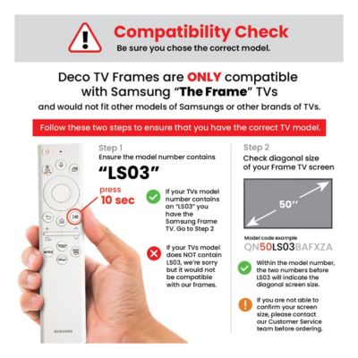 43" Customizable Frame for Samsung  Frame