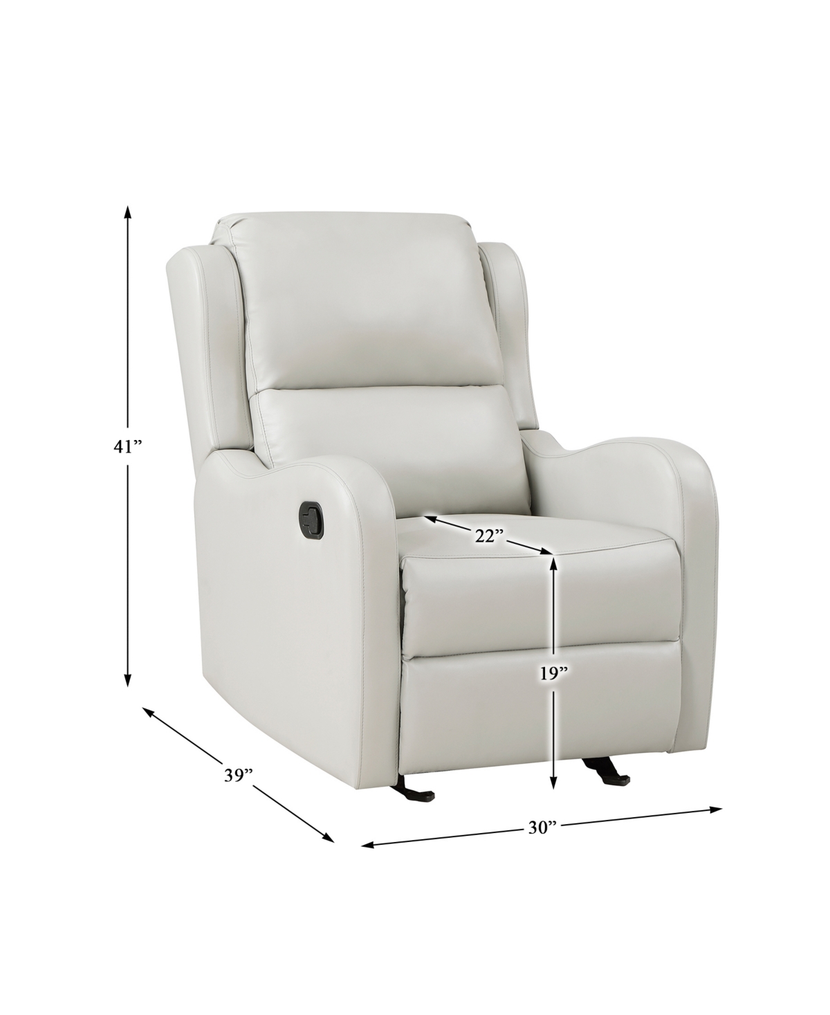 Shop Homelegance White Label Cynthia 30" Glider Manual Recliner In Beige