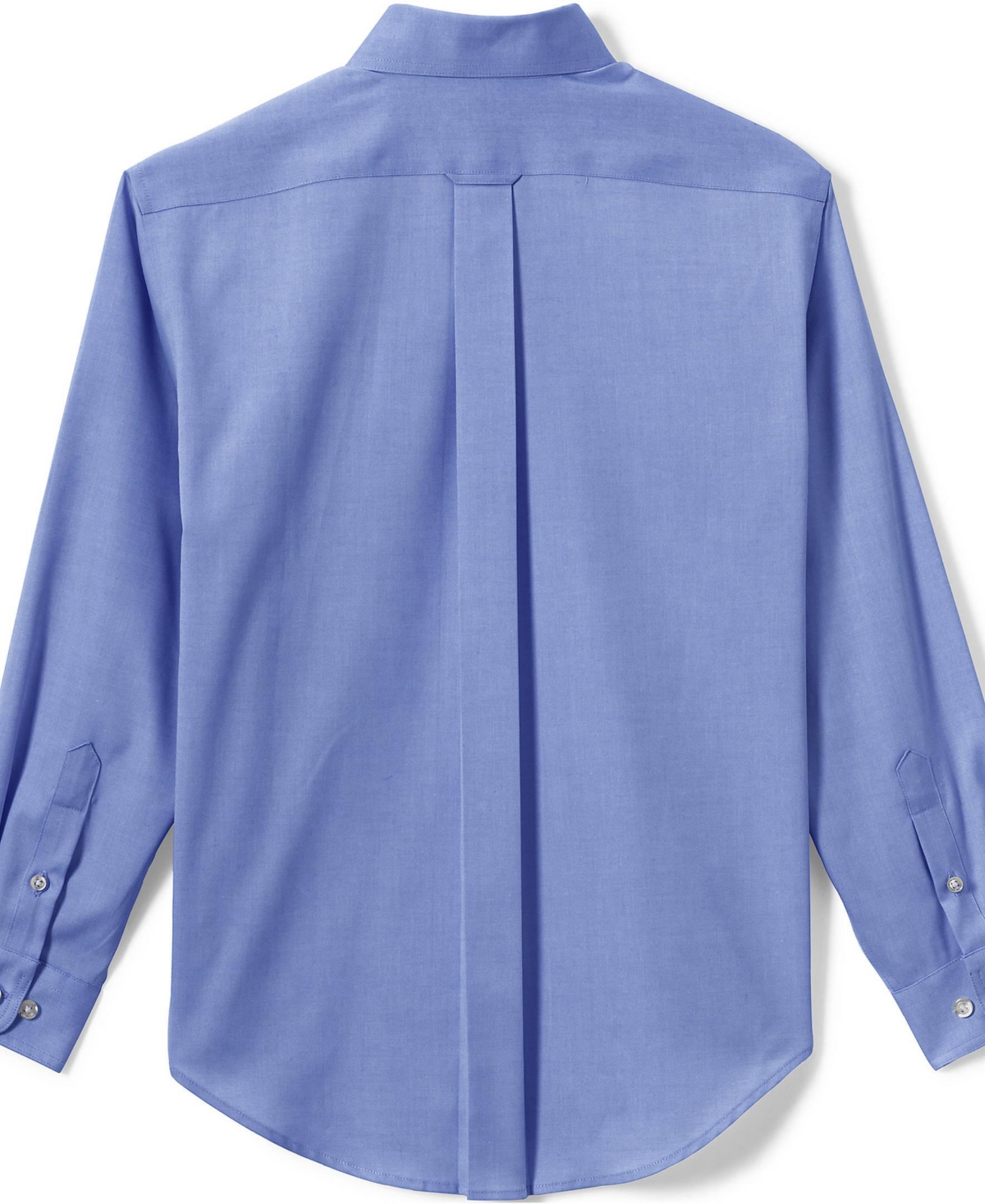 Lands' End Big Boys School Uniform Long Sleeve No Iron Pinpoint Dress Shirt