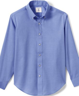 Little Boys Long Sleeve No Iron Pinpoint Dress Shirt