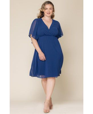Plus Size Florence Flutter Sleeve Dress
