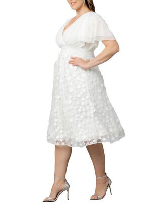Plus Size Pretty Petals Mesh Cocktail Dress