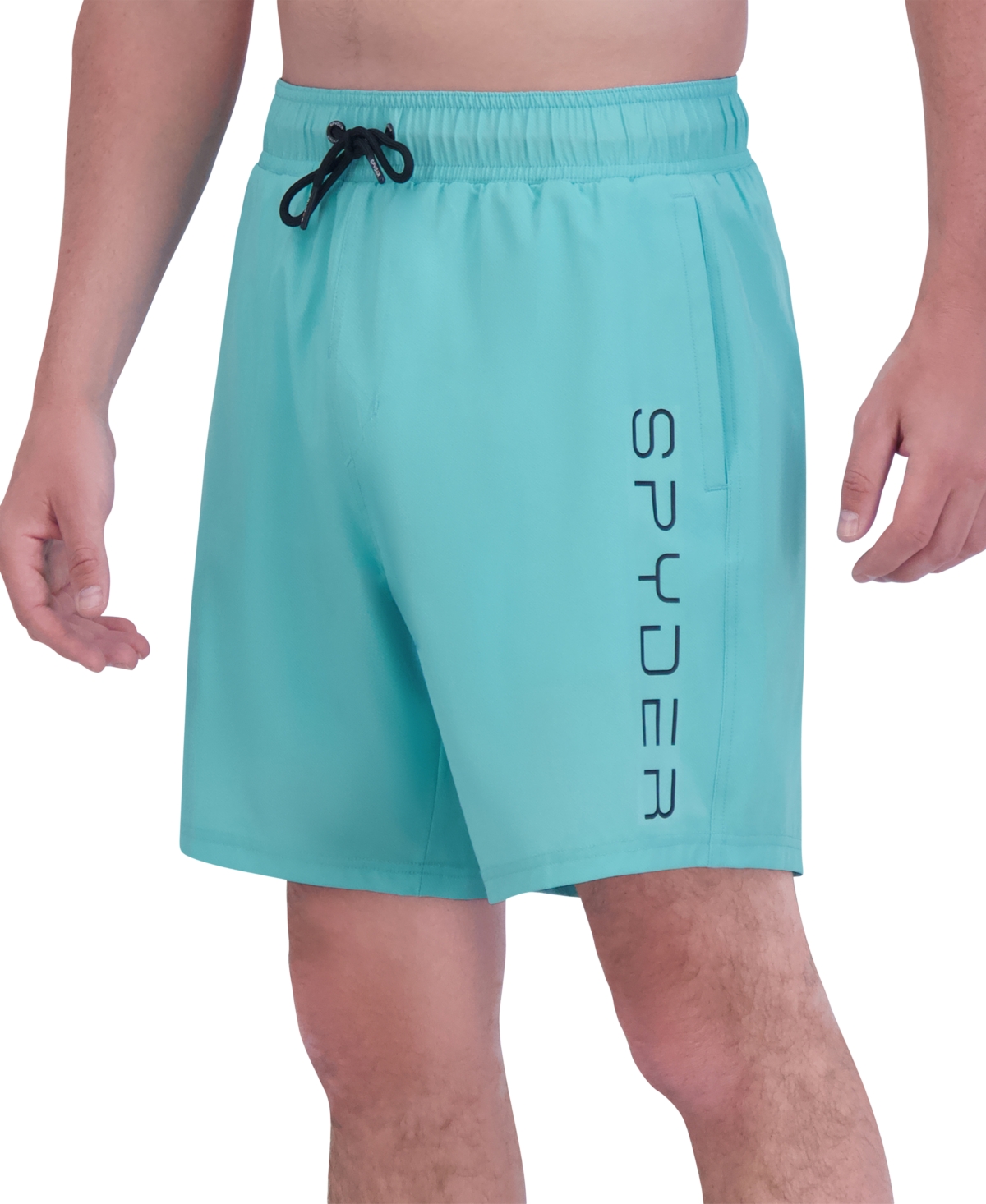 Spyder Men's Stretch Twill-Print 7" Swim Trunks with Compression Liner