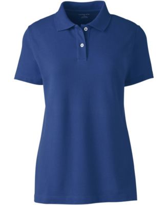 Women's Short Sleeve Basic Mesh Polo Shirt