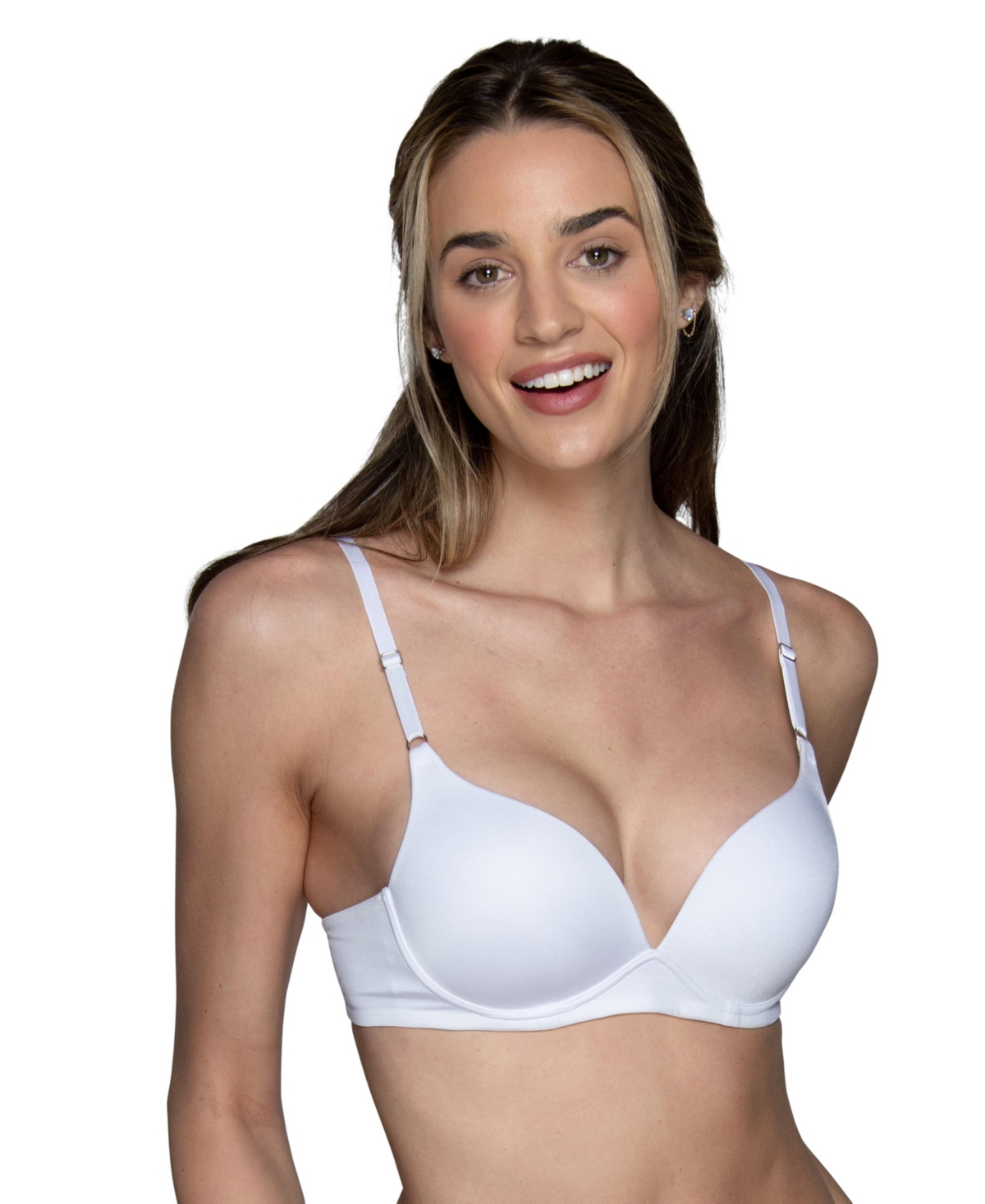 Shop Vanity Fair Ego Boost Wireless Push Up Bra 72301 In Solid White