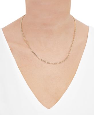 Lightweight Polished Two-Tone Double Curb Link 18" Chain Necklace (3-1/5mm) in 10k Gold