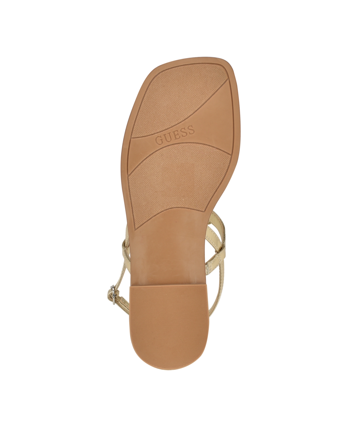 Guess Women's Rainey Logo Sqaure Toe T-Strap Flat Sandals