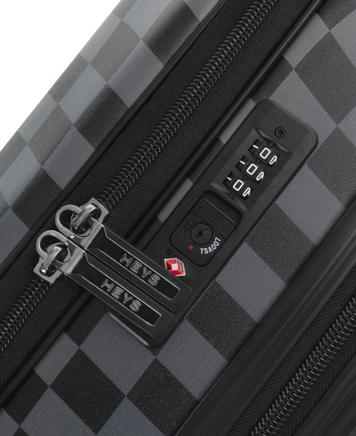 Heys Hey's Ez Fashion Hardside 26" Check-in Spinner Luggage In Black Grey Check