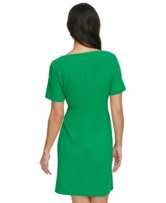 long dark green dress with sleeves Long Formal Dress with Long Sleeve Drapes Emerald / 4 main image 0